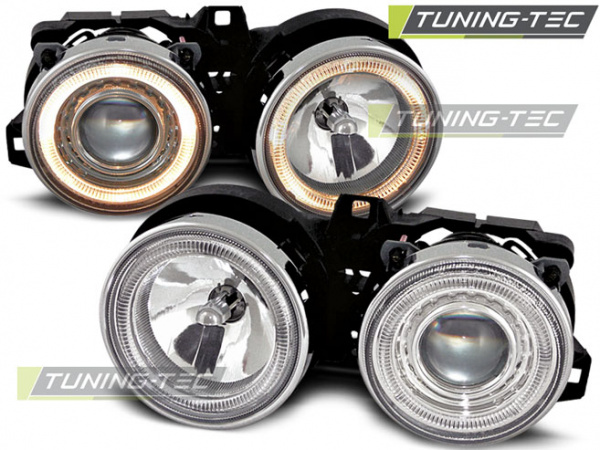 Upgrade Design Angel Eyes Scheinwerfer für BMW 3er E30 82-94 chrom